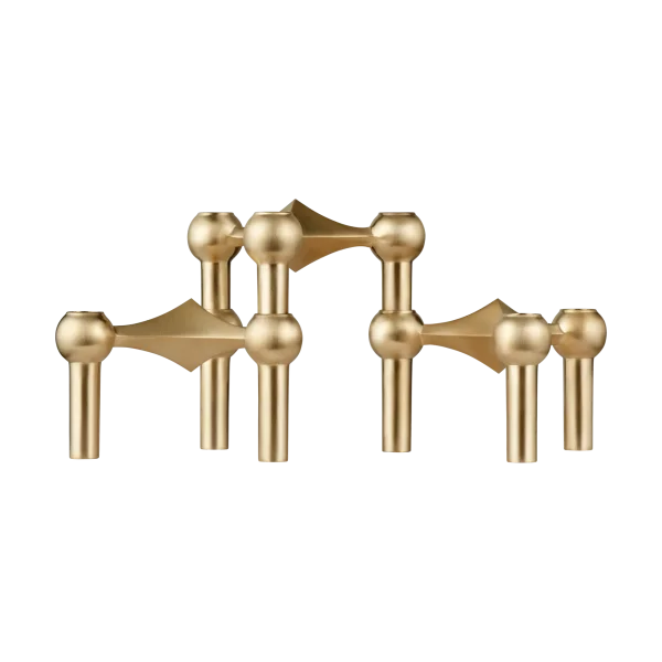 STOFF Nagel STOFF Nagel candle sticks 3-pack Brushed brass