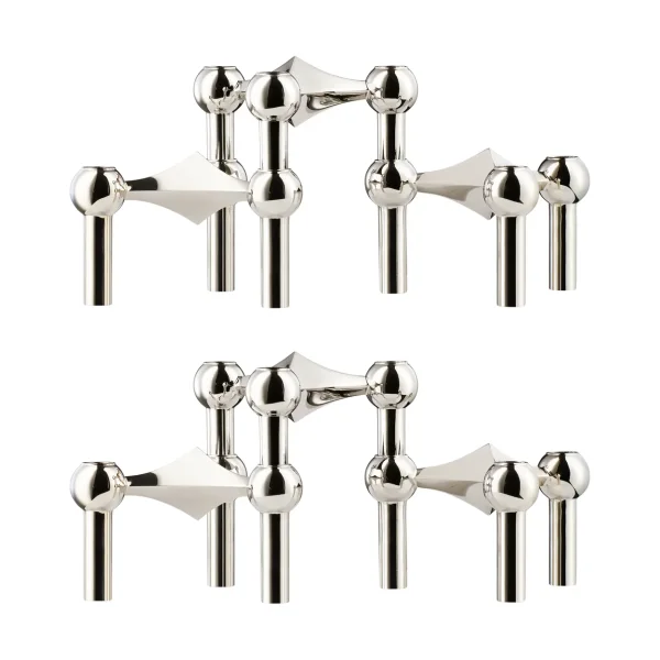 STOFF STOFF Nagel candlestick 6-pack - Chrome