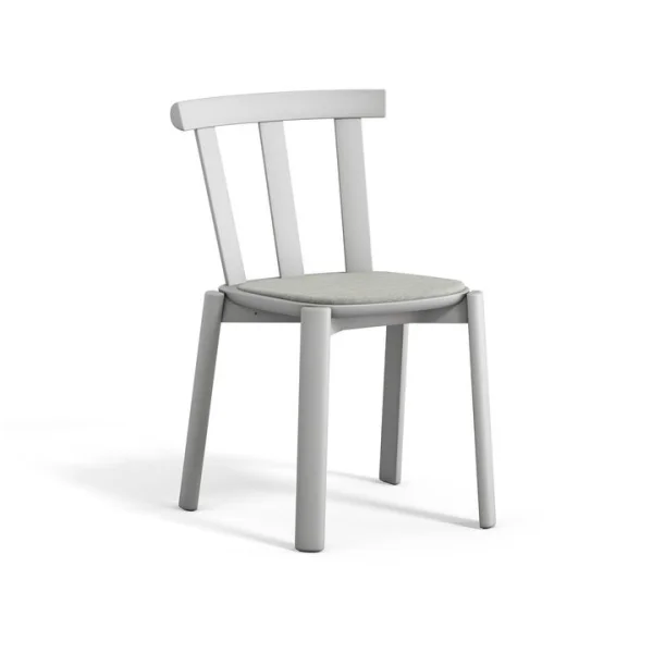 Stolab Alt chair upholstered seat birch Hallingdal 65-110 light grey-light grey 51