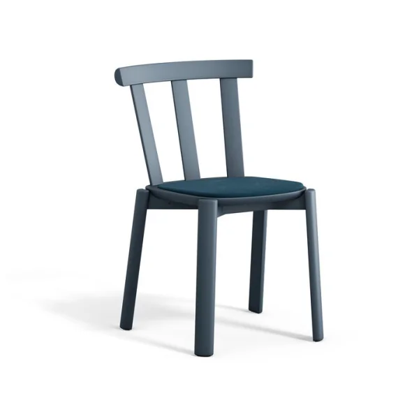 Stolab Alt chair upholstered seat birch Vidar 4, 733 blue-thunder 66