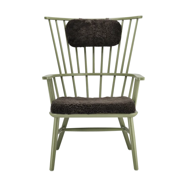 Stolab Henriette armchair cushion&headrest Olive green-Espresso