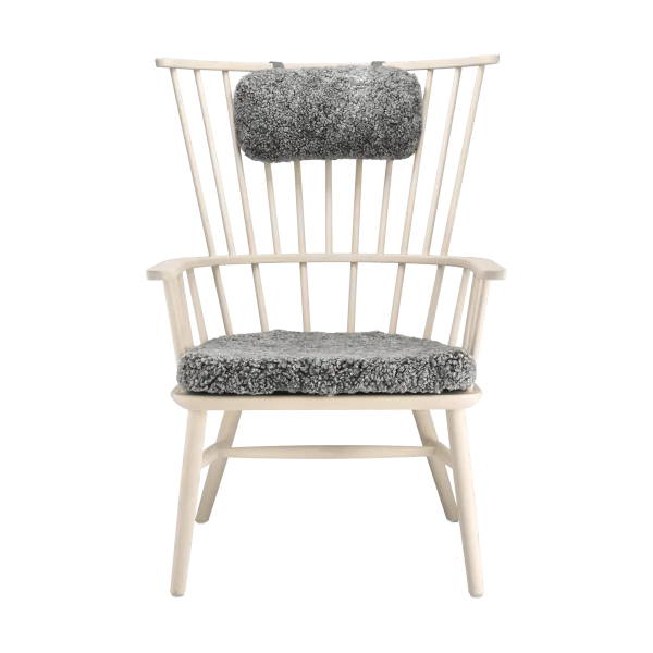 Stolab Henriette armchair cushion&headrest White oiled-Scand. grey