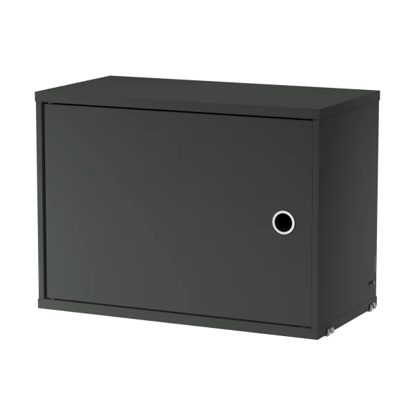 String String cabinet with door Dark grey