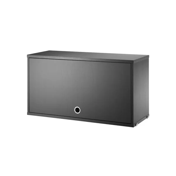 String String cabinet with flip door Ash black stain, 78x30 cm