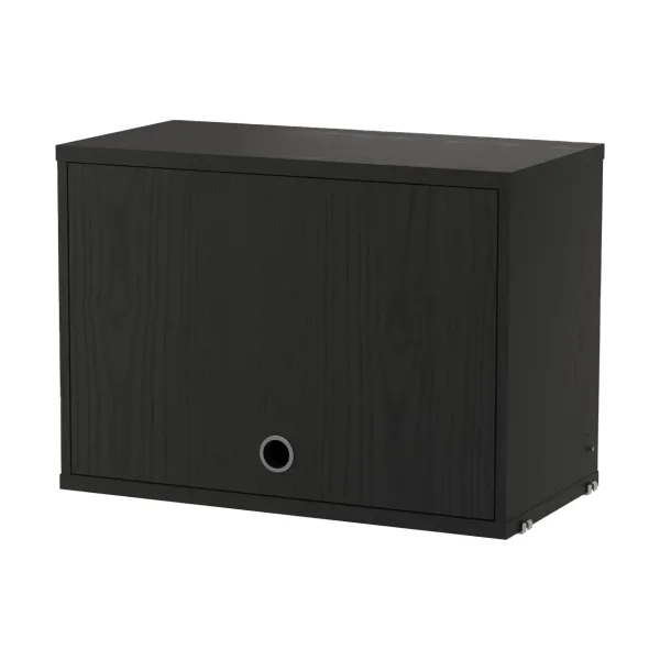 String String cabinet with flip door Black stained ash, 58x30 cm