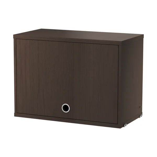 String String cabinet with flip door Dark oak, 58x30 cm