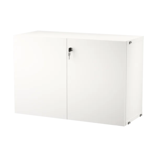 String String cabinet with lock White