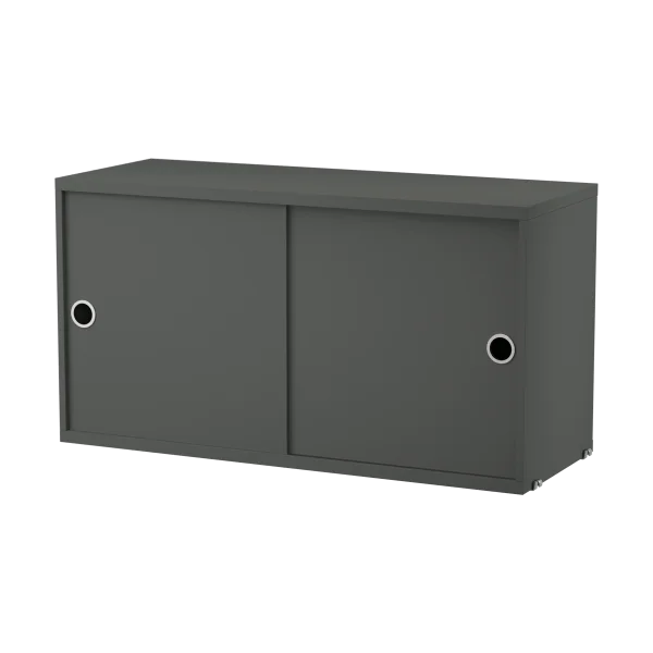 String String cabinet with sliding door Dark grey, 78x30 cm