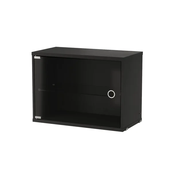 String String display cabinet Black stained ash, 58x30 cm