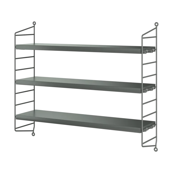 String String Pocket wall shelf Dark grey