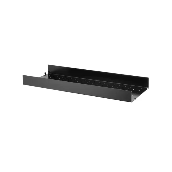 String String shelf metal Black, 78x30 cm, high edge