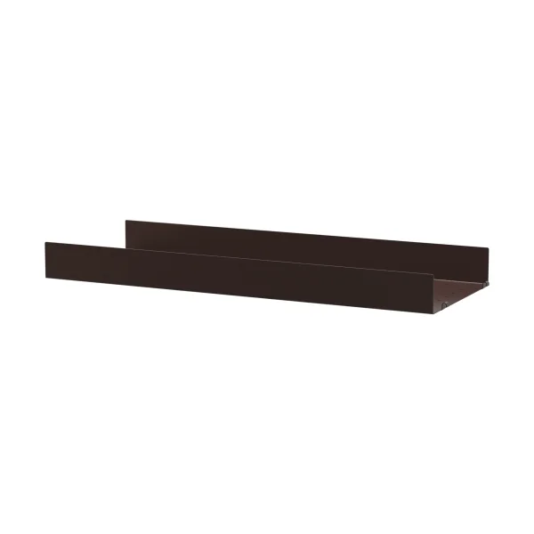 String String shelf metal Dark brown, 78x30 cm, high rim