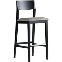 Sumi Bar Stool, Bar Stool, Grey/Black/Patterned - Andrew Martin Linen