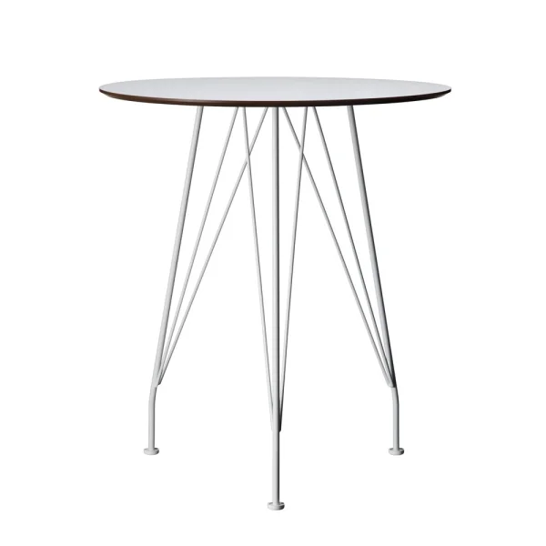 Swedese Desirée café table White, ø64cm, white lacquered base