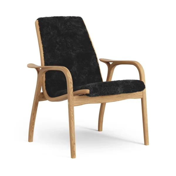 Swedese Laminett armchair Sheepskin black-oiled oak