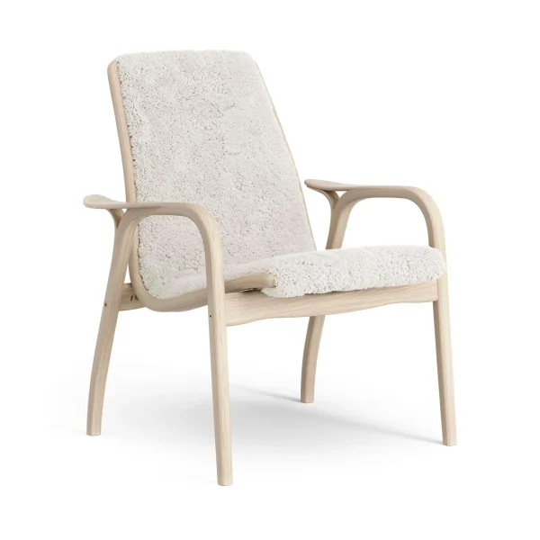 Swedese Laminett armchair Sheepskin Off white-white pigmented oak