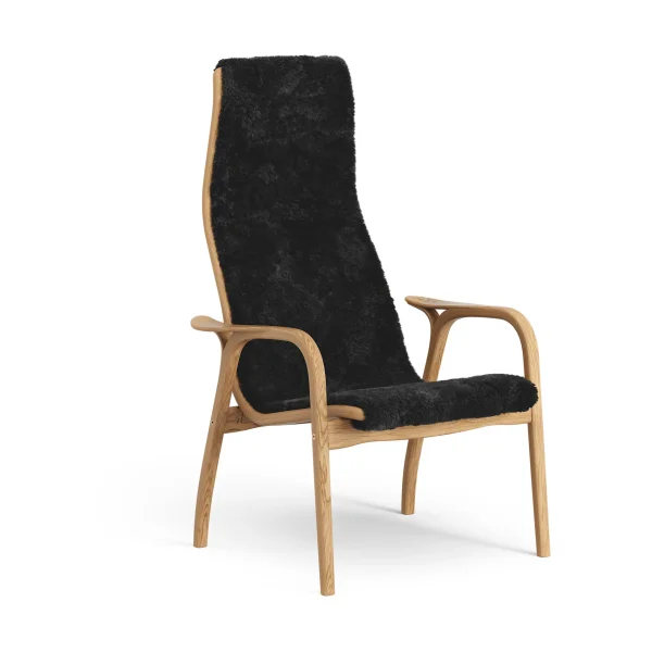 Swedese Lamino armchair Sheepskin black-oiled oak