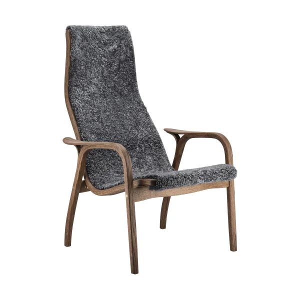 Swedese Lamino armchair Sheepskin Charcoall-Rubio Monocoat Chocolate