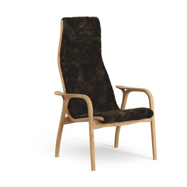 Swedese Lamino armchair Sheepskin Espresso-oiled oak