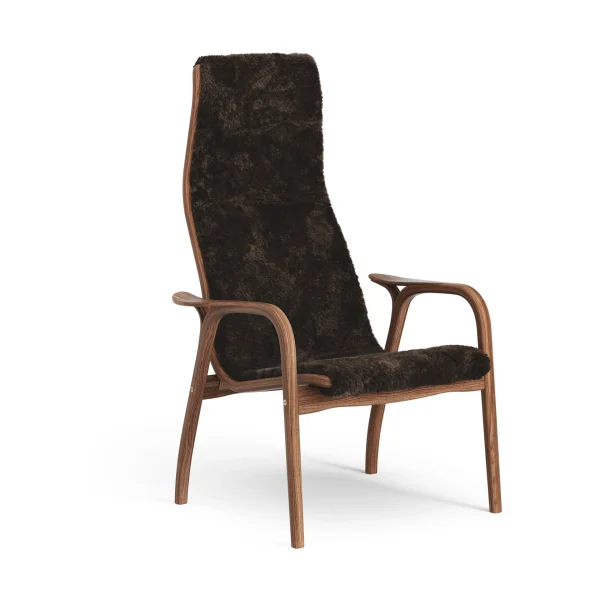 Swedese Lamino armchair Sheepskin Espresso-oiled walnut