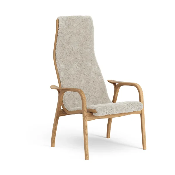 Swedese Lamino armchair Sheepskin Moonlight-oiled oak