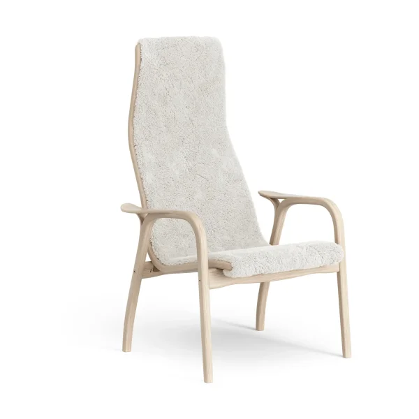 Swedese Lamino armchair Sheepskin Off white-white pigmented oak