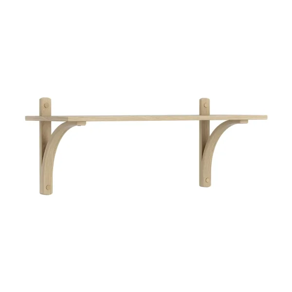 Swedese Levi shelf 1 shelf level Clear lacquered oak-aluminium, 90 cm