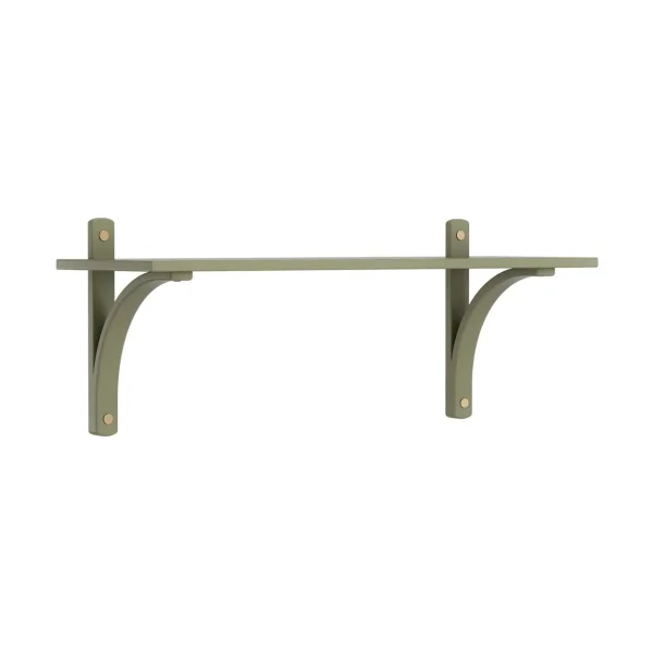 Swedese Levi shelf 1 shelf level Moss green-brass, 90 cm