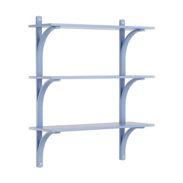 Swedese Levi shelf 3 shelves ILKE Blue-aluminium, 90 cm