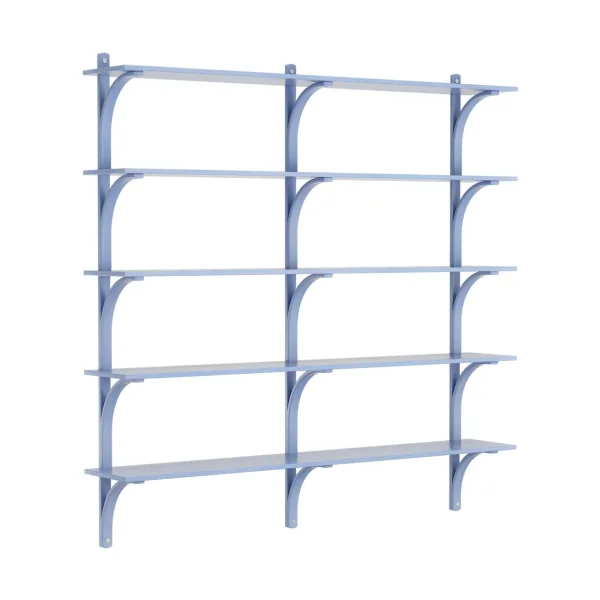 Swedese Levi shelf 5 shelves ILKE Blue-aluminium, 180 cm