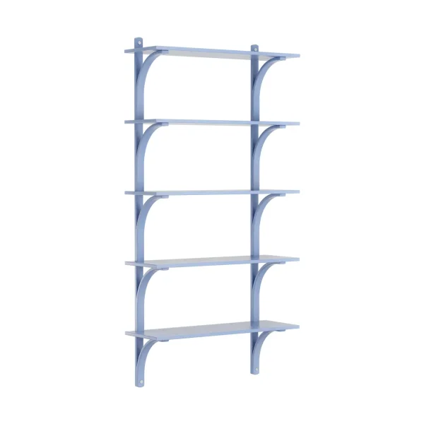 Swedese Levi shelf 5 shelves ILKE Blue-aluminium, 90 cm