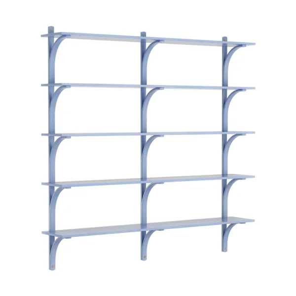 Swedese Levi shelf 5 shelves ILKE Blue-brass, 180 cm