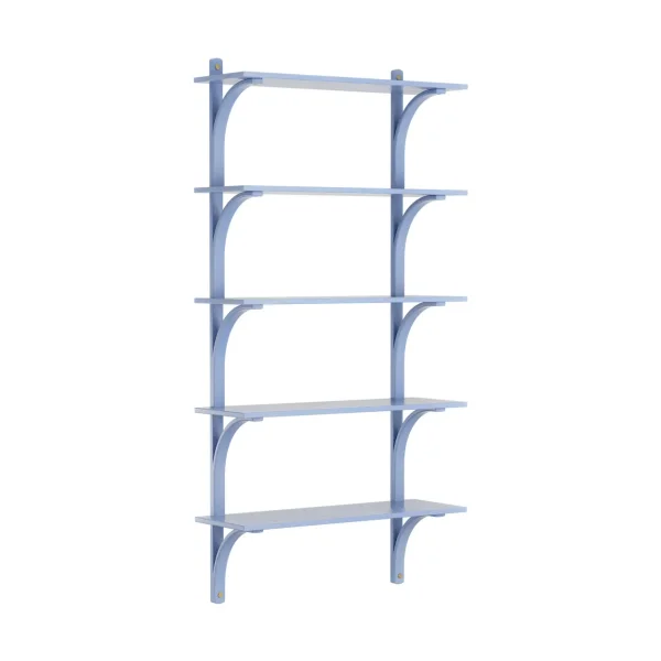 Swedese Levi shelf 5 shelves ILKE Blue-brass, 90 cm