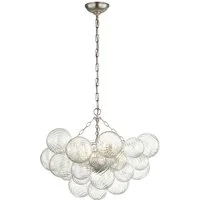 Talia Medium Chandelier - Burnished Silver Leaf, Light, Medium - Andrew Martin