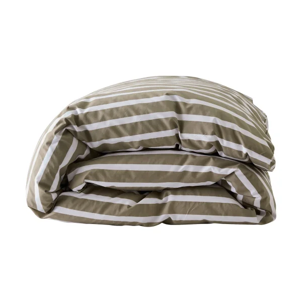 Tell Me More Tell Me More striped duvet cover cotton Olive, 240x220 cm