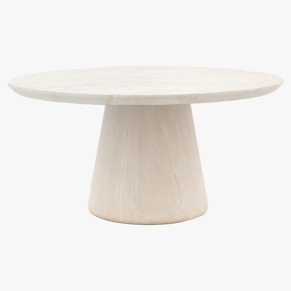 Terrena Round Dining Table in Travertine