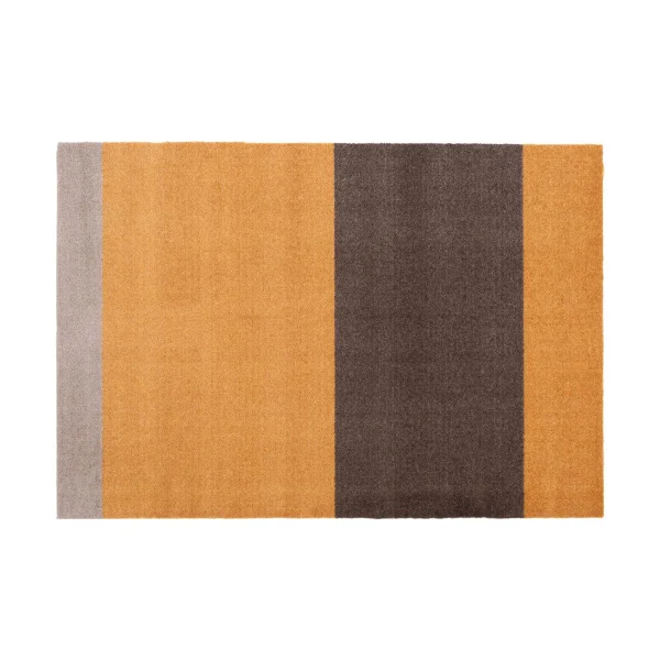 tica copenhagen Stripes hallway rug horizontal Dijon-brown-sand. 90x130 cm