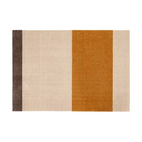 tica copenhagen Stripes hallway rug horizontal Ivory-dijon-brown. 90x130 cm