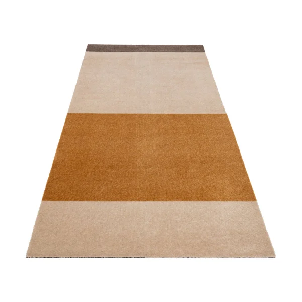 tica copenhagen Stripes hallway rug horizontal Ivory-dijon-brown. 90x200 cm