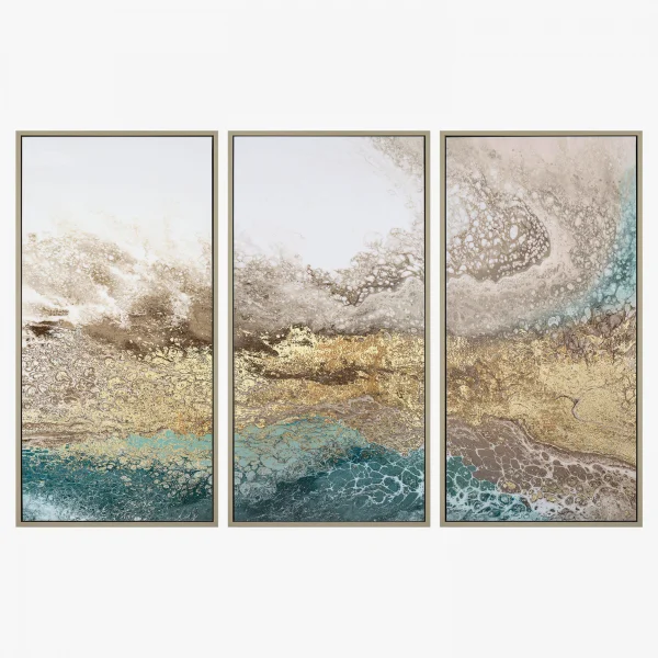 Tidal Wave Trio Framed Wall Art