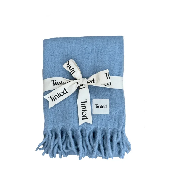Tinted Fridh mohair throw Blue, 130x170 cm
