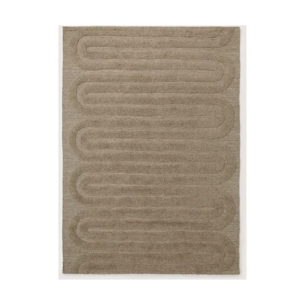 Tinted Riklund wool rug Beige melange, 250x350 cm