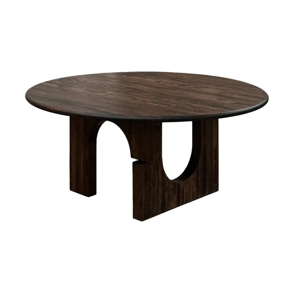 Tinted Sanders dining table Ø160 cm Dark stained walnut