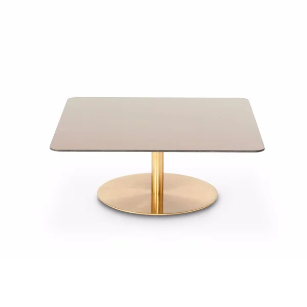 Tom Dixon Flash coffee table 80x80 cm Copper-brass stand