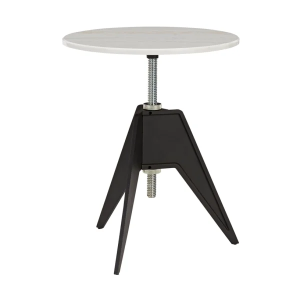 Tom Dixon Screw café table Ø60 cm White marble-cast iron