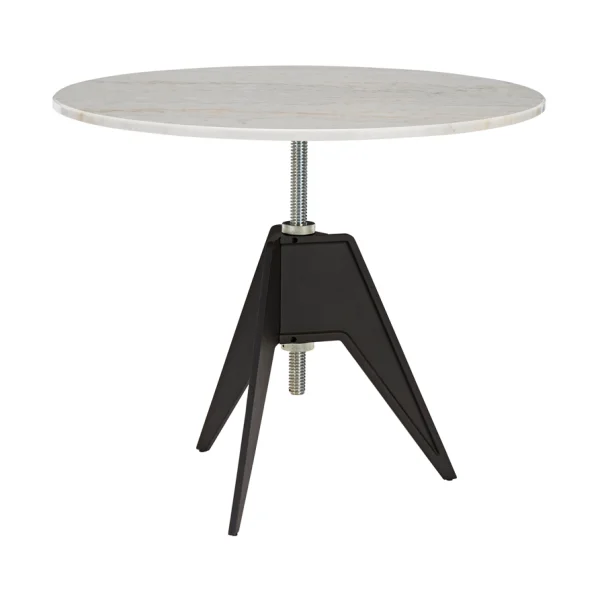 Tom Dixon Screw café table Ø90 cm White marble-cast iron