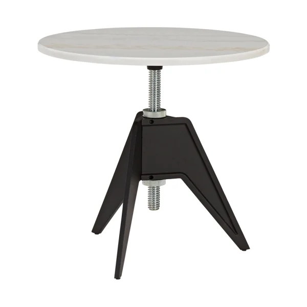 Tom Dixon Screw side table Ø60 cm White marble-cast iron