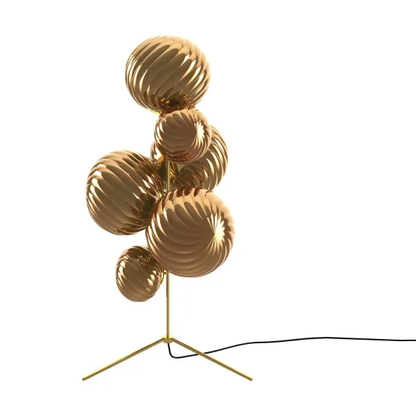 Tom Dixon Whirl chandelier floor lamp Gold