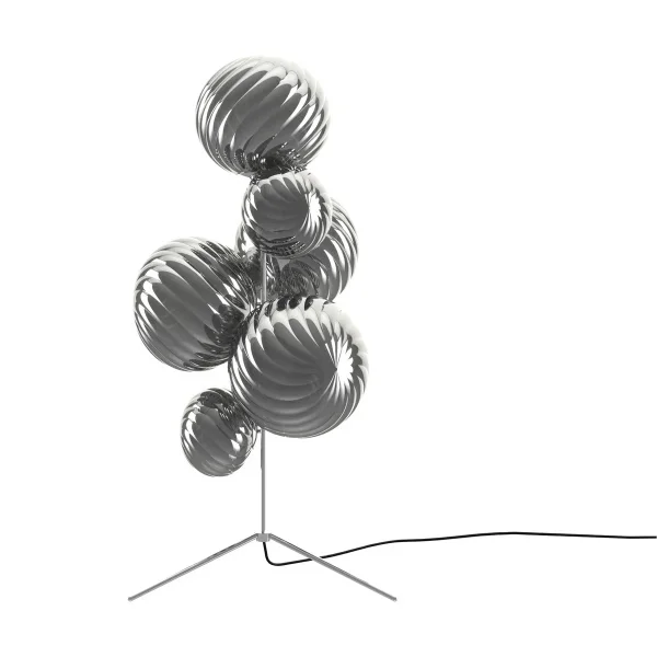 Tom Dixon Whirl chandelier floor lamp Silver
