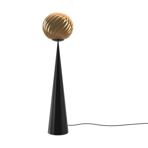 Tom Dixon Whirl cone fat floor lamp Gold-black
